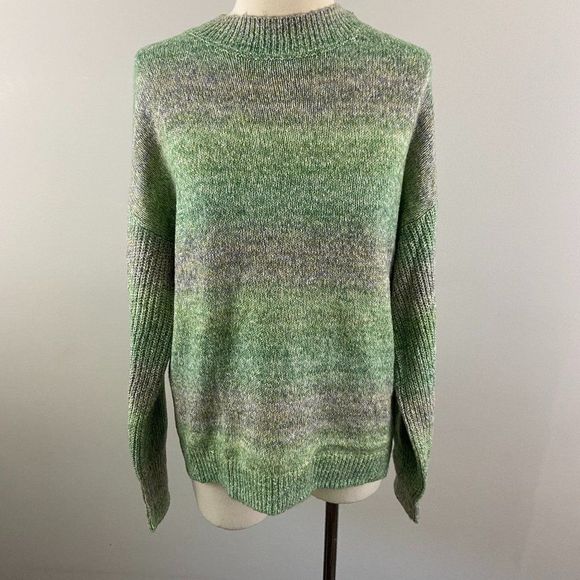 NWT ABOUND Teal Cyrus‎ Space Dye Crew Neck Sweater - Picture 2 of 8